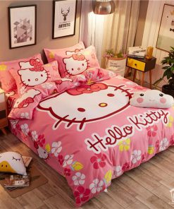 Bộ chăn ga gối đệm Hello Kitty Siêu Dễ Thương