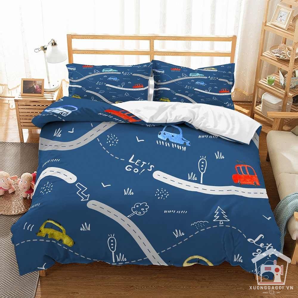bộ chăn ga gối hình ô tô