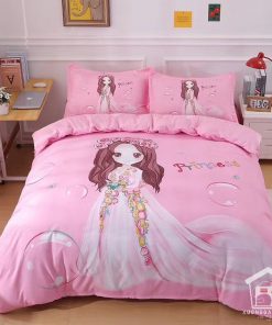 Bộ chăn ga gối đệm công chúa elsa, công chúa anna