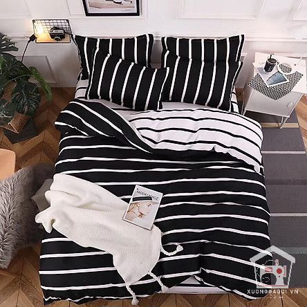 chăn ga gối đệm kẻ sọc9